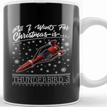 Baskı Dükkanı All I Want For Christmas is Thunderbird 3 Thunderbirds Kupa Bardak