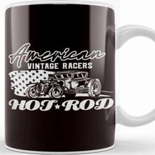 Baskı Dükkanı American Vintage Racers Hot Rod Classic Old Speed Vehicle Kupa Bardak