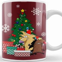 Baskı Dükkanı Angry Beavers Around the Christmas Tree Kupa Bardak
