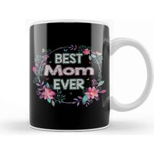 Baskı Dükkanı Anneler Günü Best Mom Ever Floral Design Mothers Day Gift Kupa