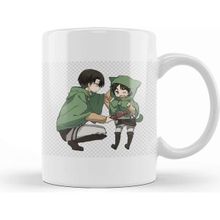 Baskı Dükkanı Attack On Titan Chibi Levi x Eren Kupa