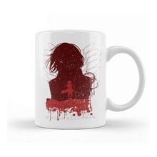Baskı Dükkanı Attack On Titan Mikasa Ackerman Silhouette Porselen Kupa
