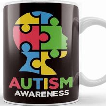 Baskı Dükkanı Autism Awareness Puzzle Head Autistic Support Family Health Kupa