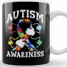 Baskı Dükkanı Autism Awareness Ribbon Autism Awareness Supporter Kupa