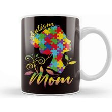 Baskı Dükkanı Autism Mom Mother Awareness Son Daughter Puzzle Ribbon Kupa