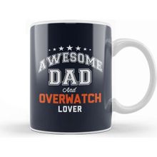 Baskı Dükkanı Awesome Dad And Overwatch Lover Kupa