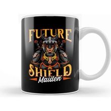 Baskı Dükkanı Awesome Future Shield Maiden Nordic Viking Warrior Kupa