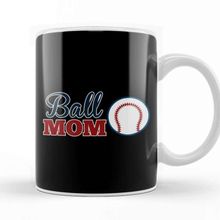Baskı Dükkanı Ball Mom Cute Baseball Softball Mom Kupa Bardak