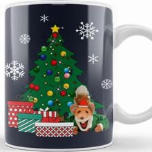 Baskı Dükkanı Basil Brush Around the Christmas Tree Kupa