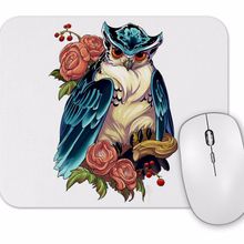 Baskı Dükkanı Baykuş Hayvan Owl Colour Drawing Çizim Mouse Pad