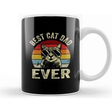 Baskı Dükkanı Best Cat Dad Ever Cat Dad Father Vintage Gift Kupa