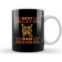 Baskı Dükkanı Best Cat Dad Ever Kedi 03 Kupa