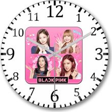 Baskı Dükkanı Blackpink Bombeli Gerçek Cam Duvar Saati