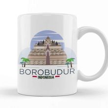 Baskı Dükkanı Borobudur Mahayana Buddhist Java Temple Kupa Bardak
