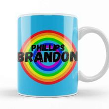 Baskı Dükkanı Brandon Phillips Carton Art Baseball Gifts Vintage Retro Rainbow For Boys And Dad Kupa Bardak