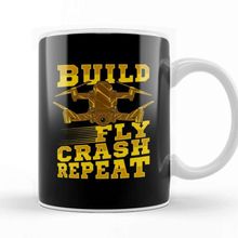 Baskı Dükkanı Build Fly Crash Repeat Cute Drone Pilot Flying Pun Kupa