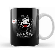 Baskı Dükkanı But First Black Coffee Felix Kupa