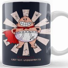 Baskı Dükkanı Captain Underpants Retro Japanese Kupa Bardak