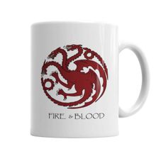 Baskı Dükkanı Casa Targaryen Goot Fire Ve Blood Kupa Bardak Porselen
