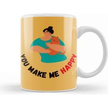 Baskı Dükkanı Cat Lover Gift You Make Me Happy Cat Kupa Bardak