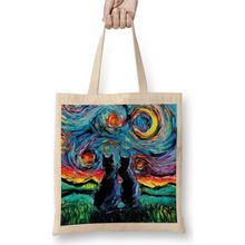 Baskı Dükkanı Cat Van Gogh's Cats Kedi Bez Çanta