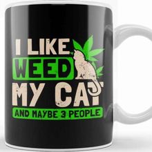 Baskı Dükkanı Cat Weed I Like My Cat Gift Kupa Bardak