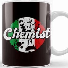 Baskı Dükkanı Chemist Italy Flag Chemistry Scientist Pharmacist Laboratory Kupa