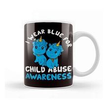 Baskı Dükkanı Child Abuse Awareness Blue Ribbon Prevention Month Support Kupa Bardak