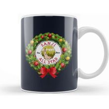 Baskı Dükkanı Christmas All Star One Piece Vinsmoke Sanji Wreath Kupa Bardak
