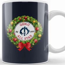 Baskı Dükkanı Christmas All Star Overwatch Genji Wreath Kupa Bardak