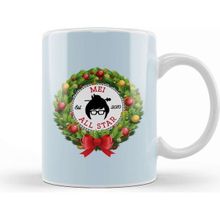 Baskı Dükkanı Christmas All Star Overwatch Mei Wreath Kupa Bardak
