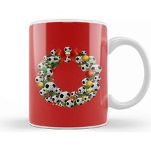 Baskı Dükkanı Christmas Football Wreath Kupa Bardak