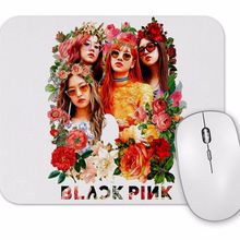 Baskı Dükkanı Cicekler Arasında Blackpink Kpop Mouse Pad