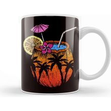 Baskı Dükkanı Coconut Cocktail Summer Island Vacation Hawaii Beach Aloha Kupa