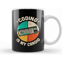 Baskı Dükkanı Coding is My Cardio Fitness Gym Workout Mens S 03 Kupa