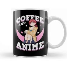 Baskı Dükkanı Coffee and Anime Cute Kawaii Girl Coffee Cup Kupa