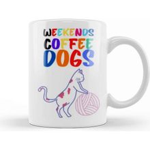 Baskı Dükkanı Coffee Cat Lover Funny Cat Lover Gifts For Men Kids Kupa