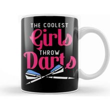 Baskı Dükkanı Coolest Girls Throw Darts Arrow Dartboard Dart Player Board Kupa Bardak