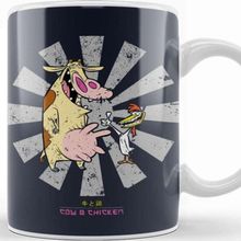 Baskı Dükkanı Cow And Chicken Retro Japanese Kupa