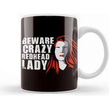 Baskı Dükkanı Crazy Redhead Lady Ginger Girl Girlfriend Red Orange Haired Kupa
