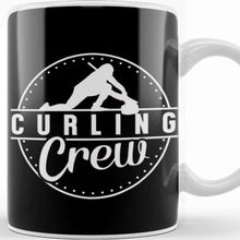 Baskı Dükkanı Curling Crew Team Coach Sweeping Stones Curling Player Kupa Bardak