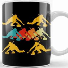 Baskı Dükkanı Curling Player Crew Team Coach Stones Winter Ice Sports Kupa Bardak