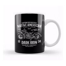 Baskı Dükkanı Custom Motorcycle Native American Dark Iron Kupa Bardak