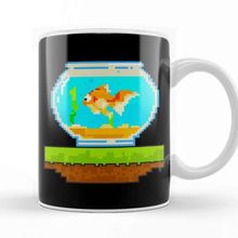 Baskı Dükkanı Cute 8 Bit Fish Awesome Animal 8bit Pet Aquarium Kupa