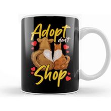 Baskı Dükkanı Cute Cat Dog Adopt Don T Shop Kupa