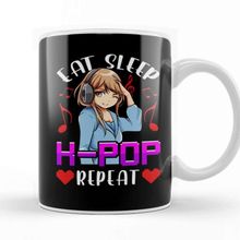 Baskı Dükkanı Cute Eat Sleep K Pop Repeat Kpop Korean Music Kupa