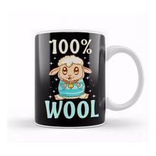 Baskı Dükkanı Cute & Funny 100% Wool Sheeps Are 100 Percent Wool Kupa Bardak