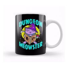 Baskı Dükkanı Cute & Funny Dungeon Meowster Gamer Cat Pun Kupa Bardak