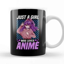 Baskı Dükkanı Cute Funny Just A Girl Who Loves Anime Kupa