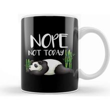 Baskı Dükkanı Cute Funny Nope Not Today Lazy Panda Sleepy Sleepyadorable Kupa
